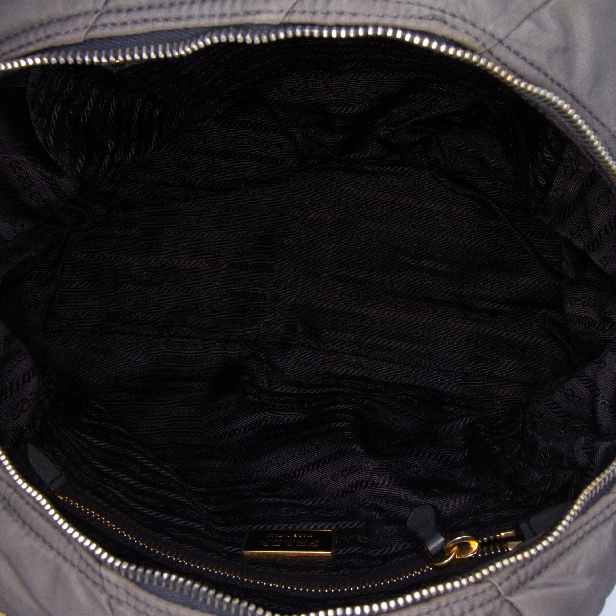 Chevron Quilted Tessuto Dome Satchel