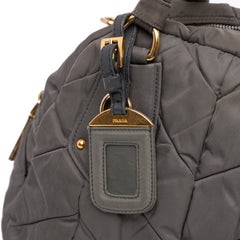 Chevron Quilted Tessuto Dome Satchel