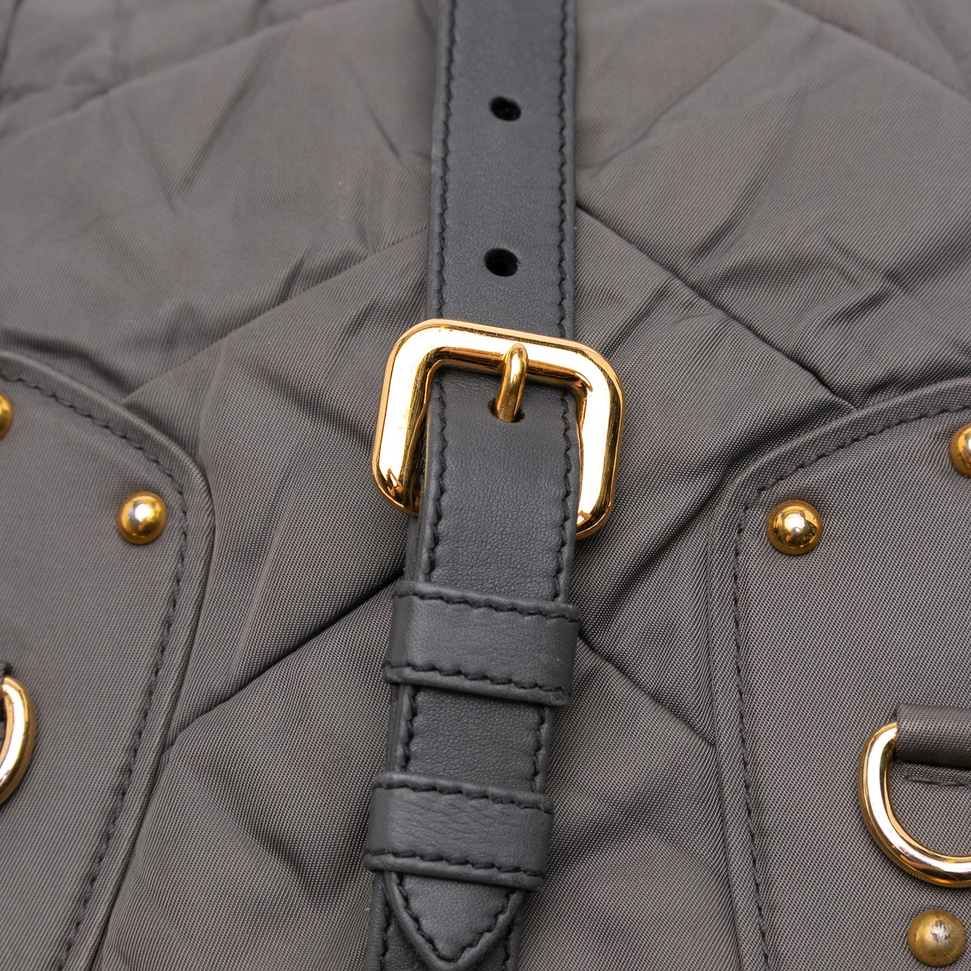 Chevron Quilted Tessuto Dome Satchel