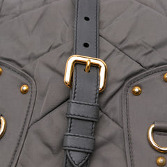 Chevron Quilted Tessuto Dome Satchel