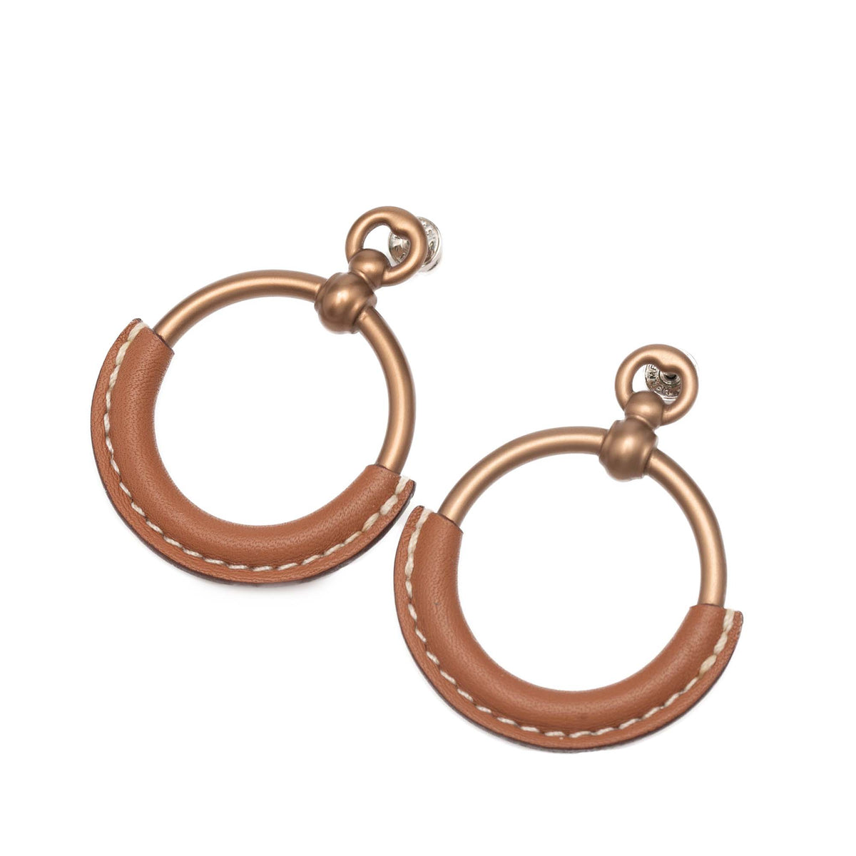 Gold Plated Barenia Loop Earrings