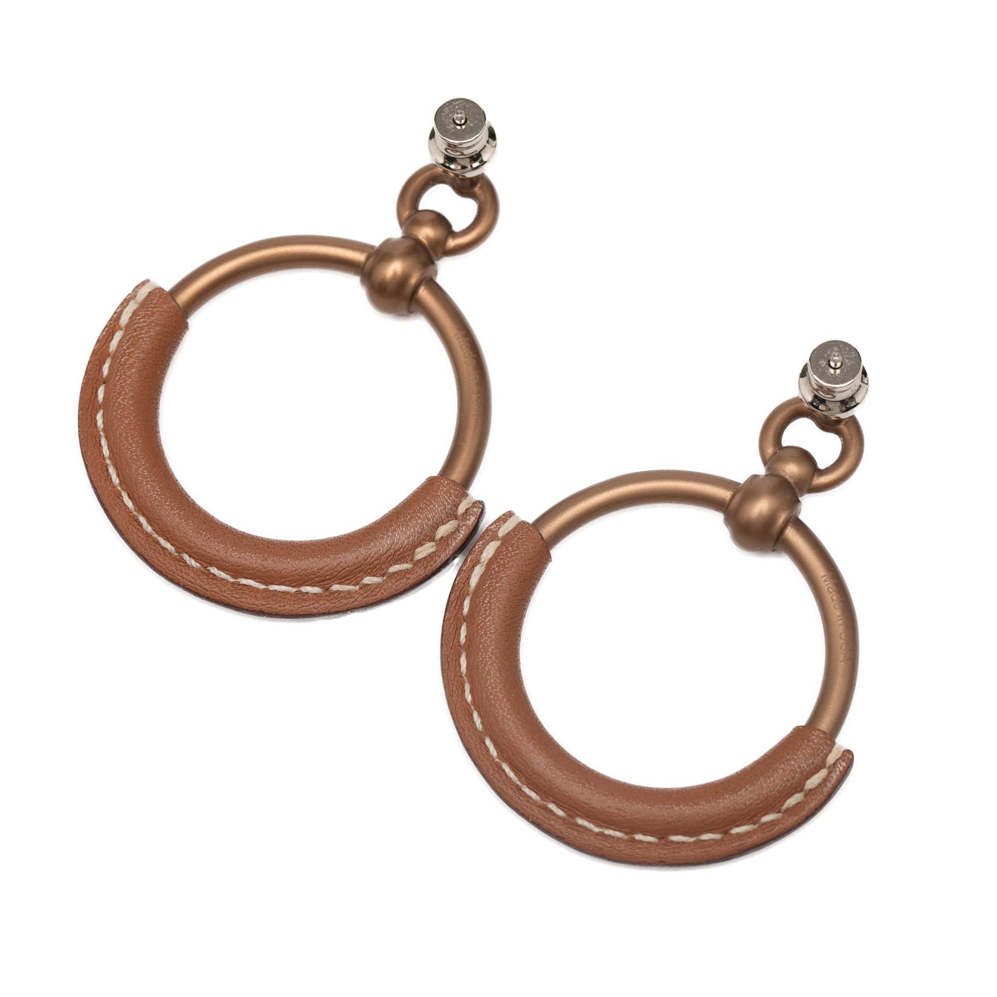 Gold Plated Barenia Loop Earrings
