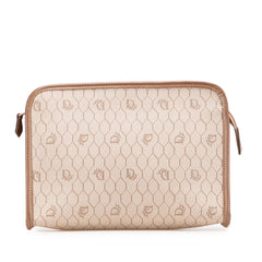 Honeycomb Coated Canvas Clutch