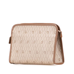 Honeycomb Coated Canvas Clutch