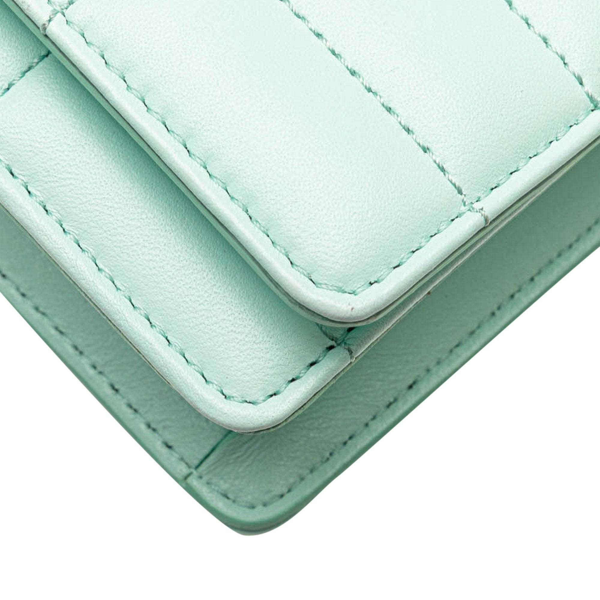 Quilted Leather Lola Clutch on Chain