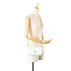 Quilted Leather Lola Clutch on Chain