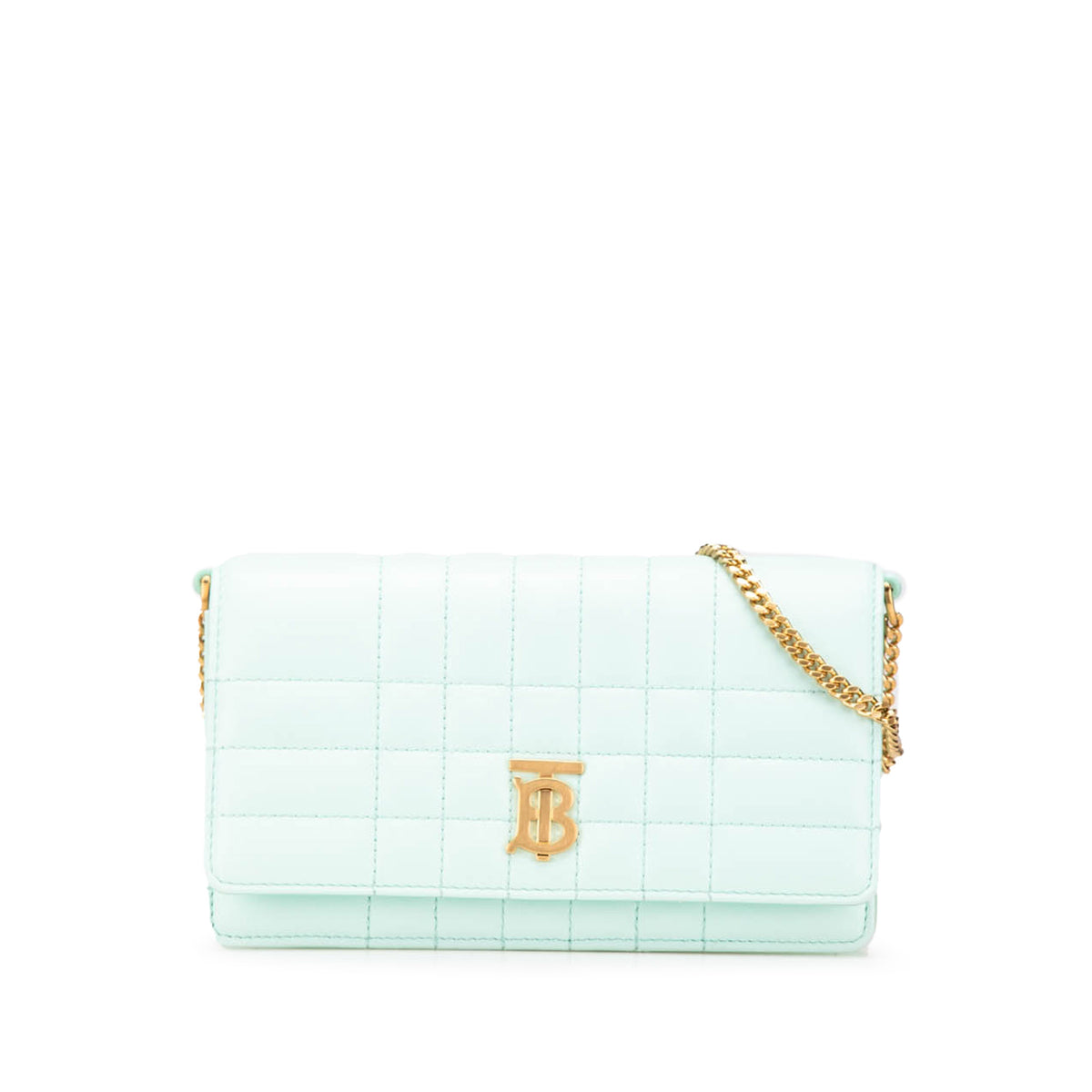 Quilted Leather Lola Clutch on Chain