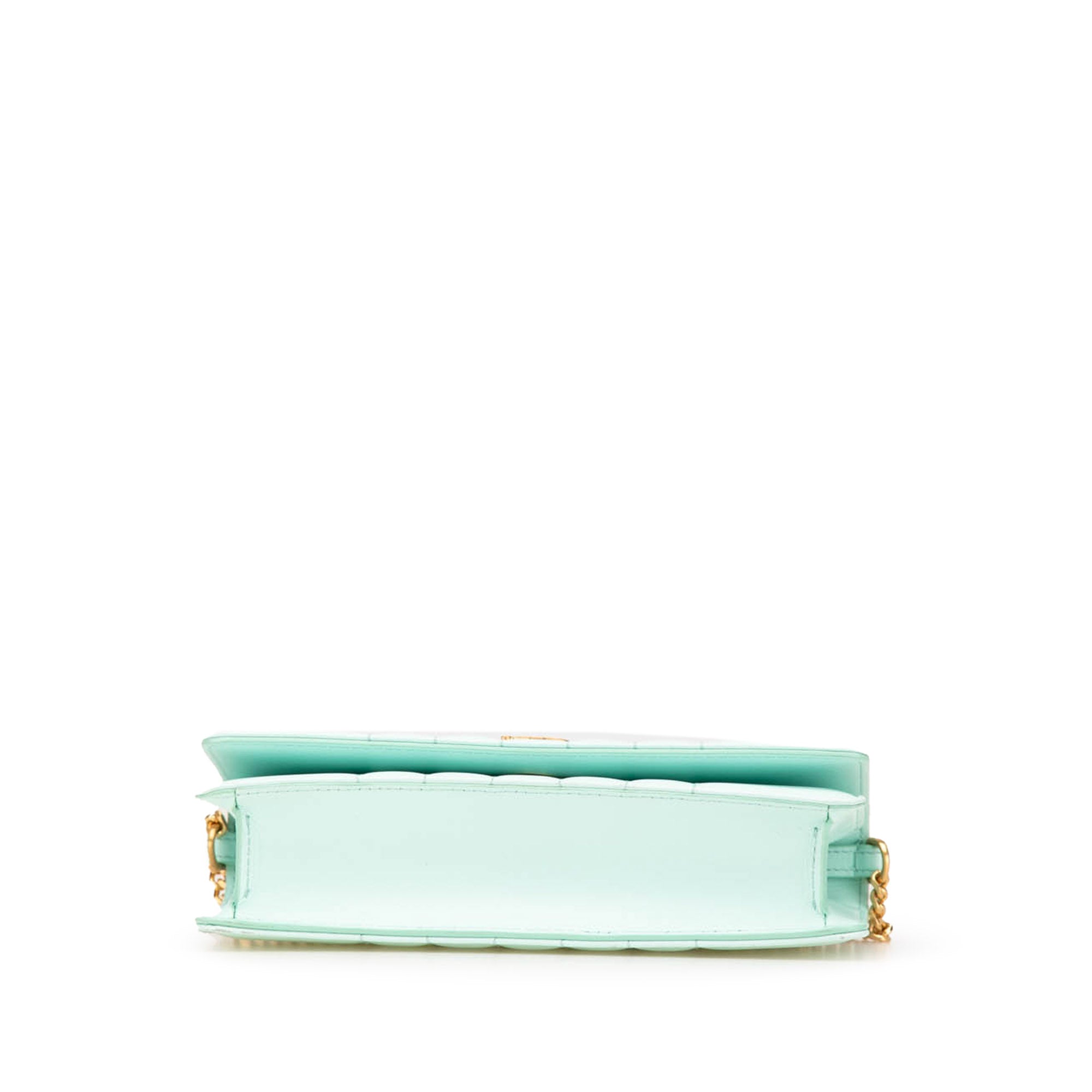 Quilted Leather Lola Clutch on Chain