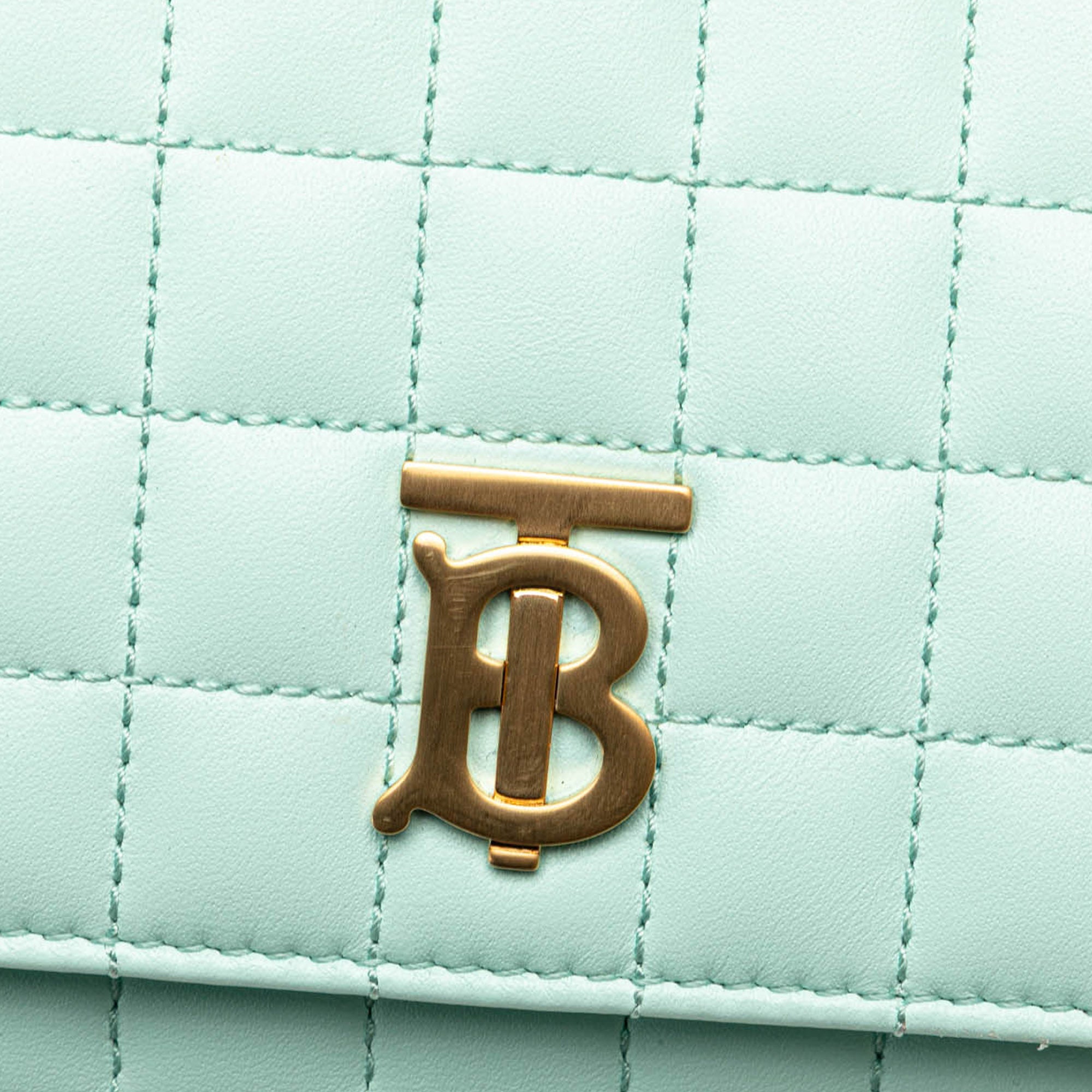 Quilted Leather Lola Clutch on Chain