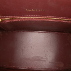 Small Croc Embossed Hourglass Top Handle Bag