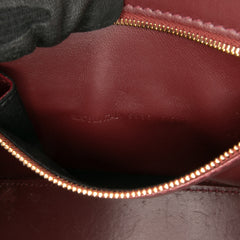 Small Croc Embossed Hourglass Top Handle Bag