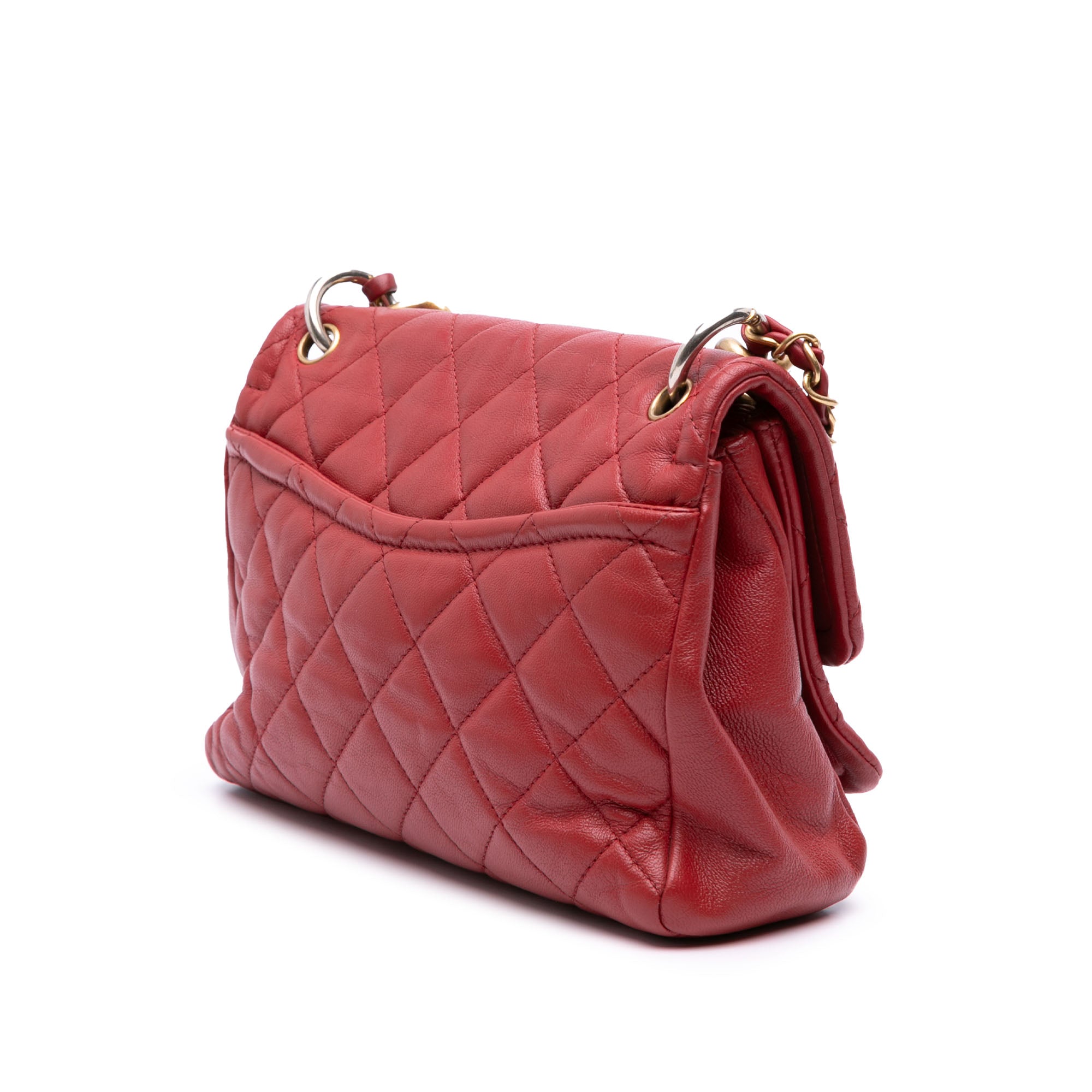 Small Quilted Lambskin Chain Link Flap