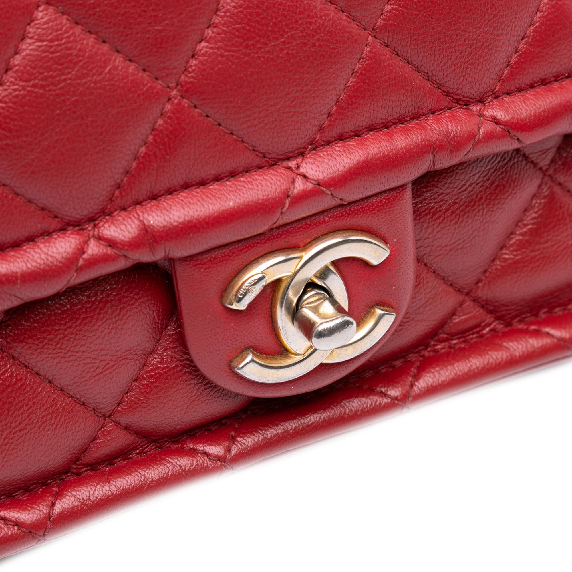 Small Quilted Lambskin Chain Link Flap