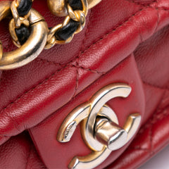 Small Quilted Lambskin Chain Link Flap