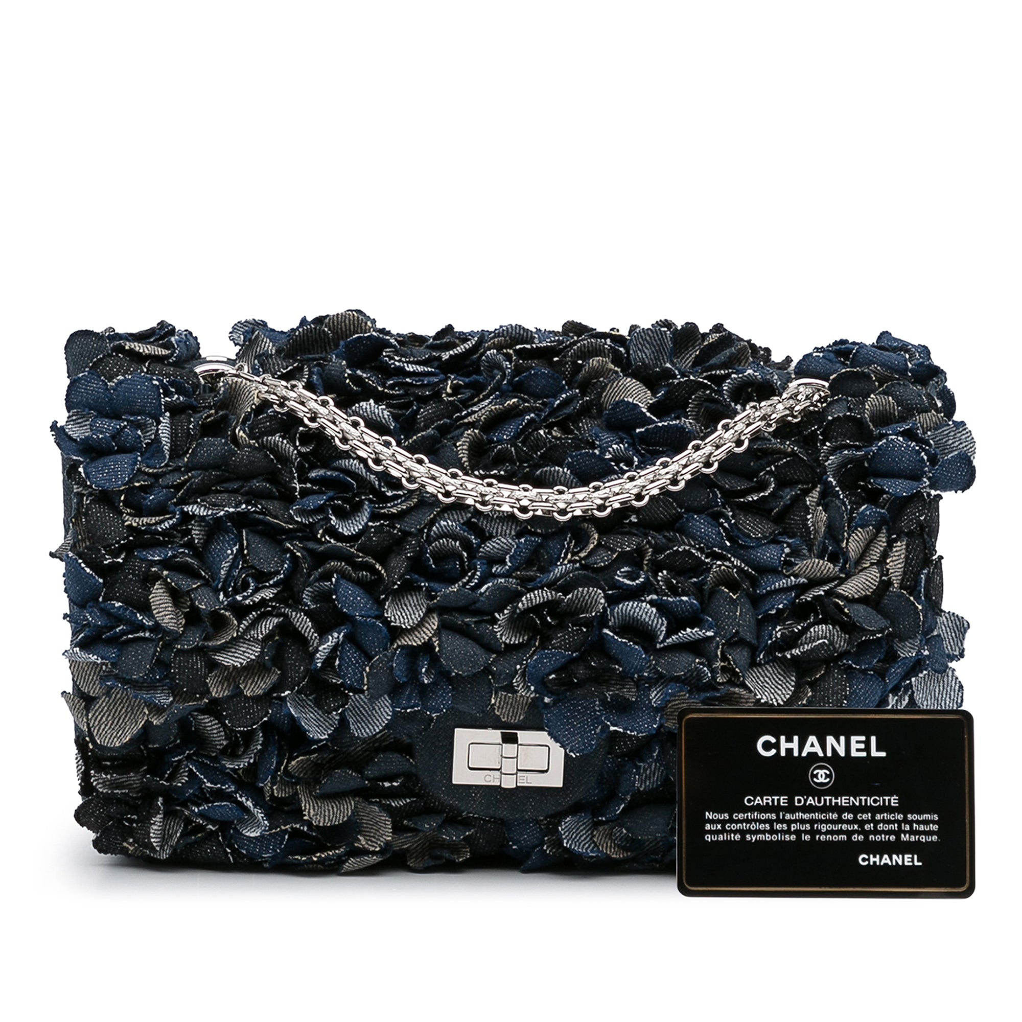 Reissue Camellia Denim Shoulder Bag