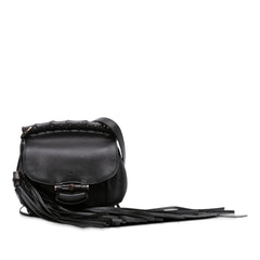 Small Leather Bamboo Nouveau Fringe Crossbody
