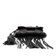 Small Leather Bamboo Nouveau Fringe Crossbody