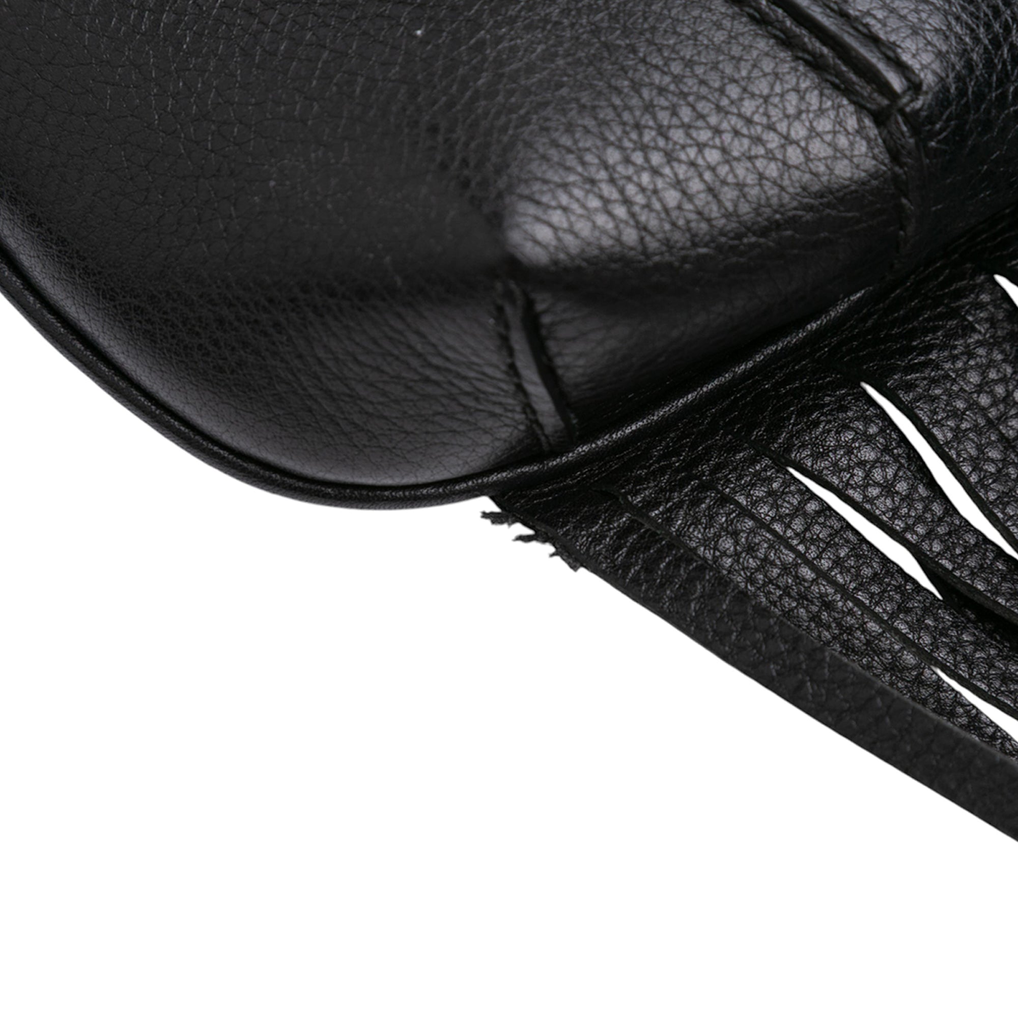 Small Leather Bamboo Nouveau Fringe Crossbody