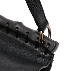 Small Leather Bamboo Nouveau Fringe Crossbody