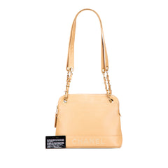 Caviar Logo Chain Shoulder Bag