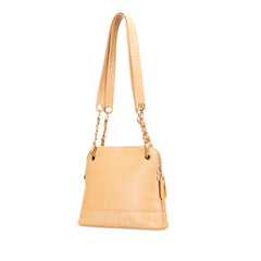 Caviar Logo Chain Shoulder Bag