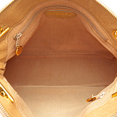 Caviar Logo Chain Shoulder Bag