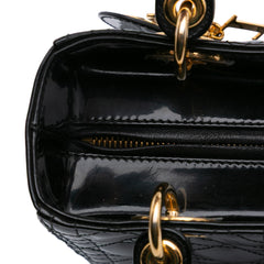 Medium Patent Cannage Lady Dior