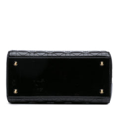 Medium Patent Cannage Lady Dior