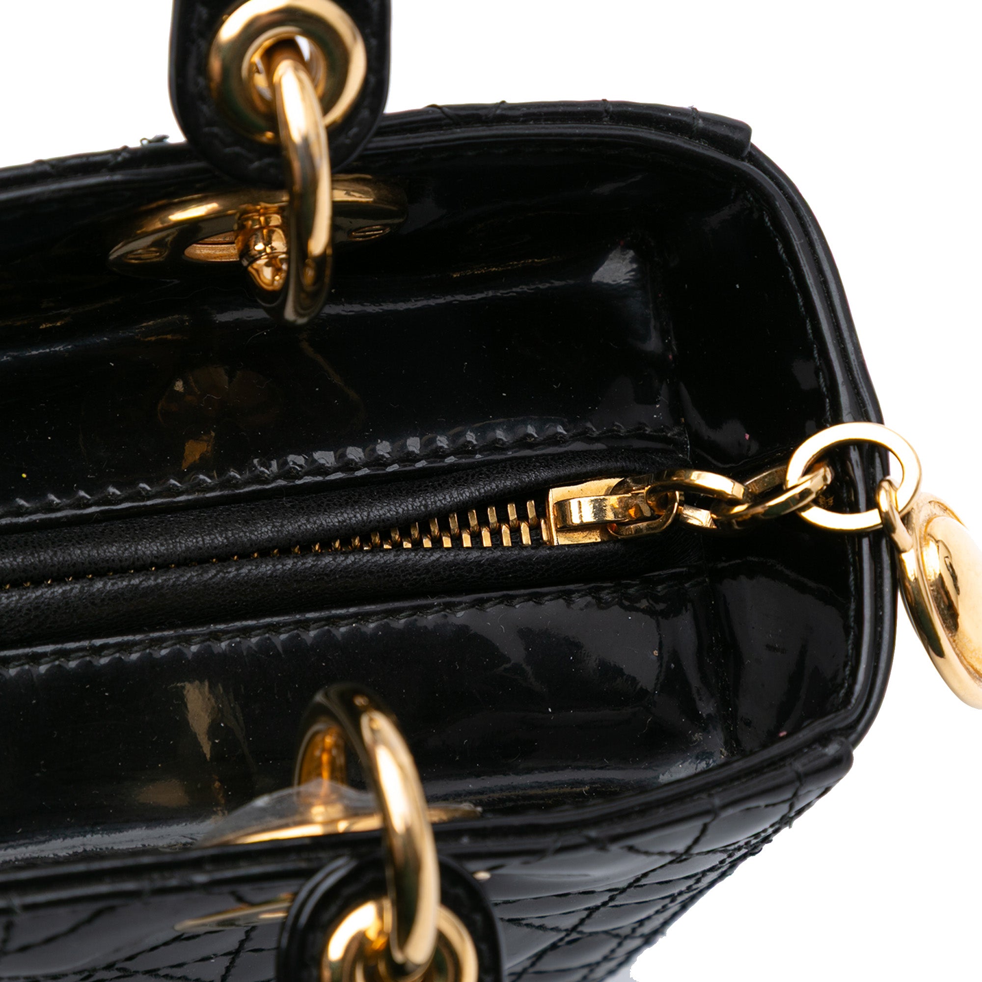 Medium Patent Cannage Lady Dior