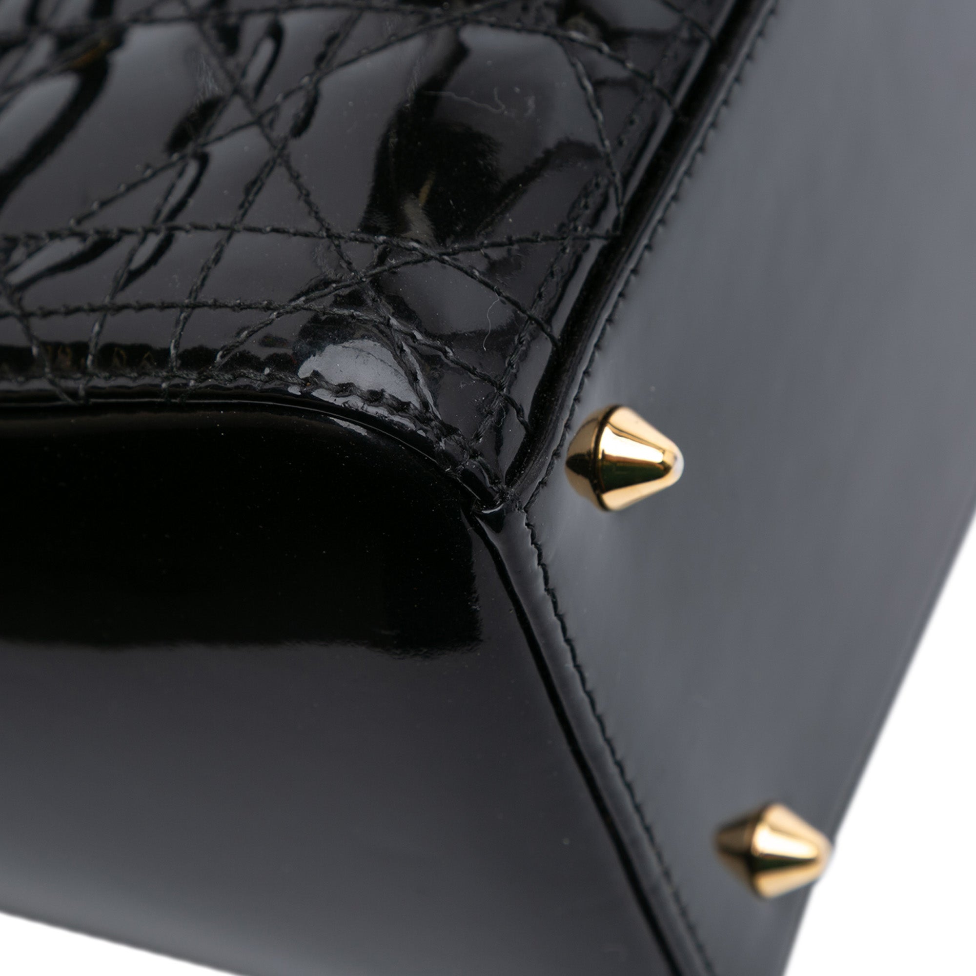 Medium Patent Cannage Lady Dior