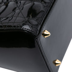 Medium Patent Cannage Lady Dior