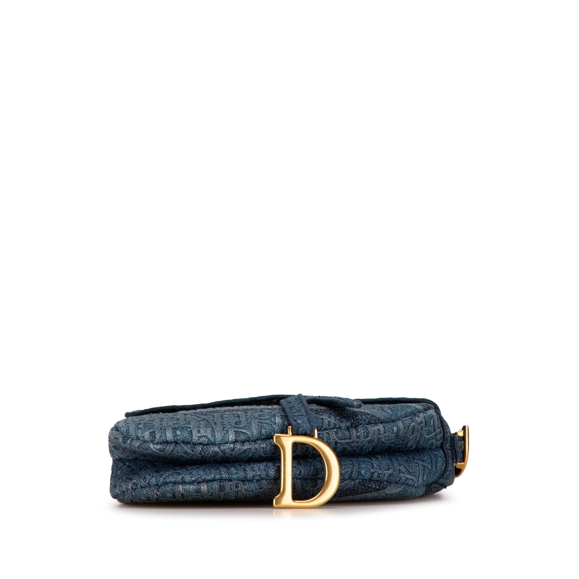 Oblique Denim Saddle Bag_3