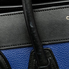 Micro Tricolor Leather Luggage Tote
