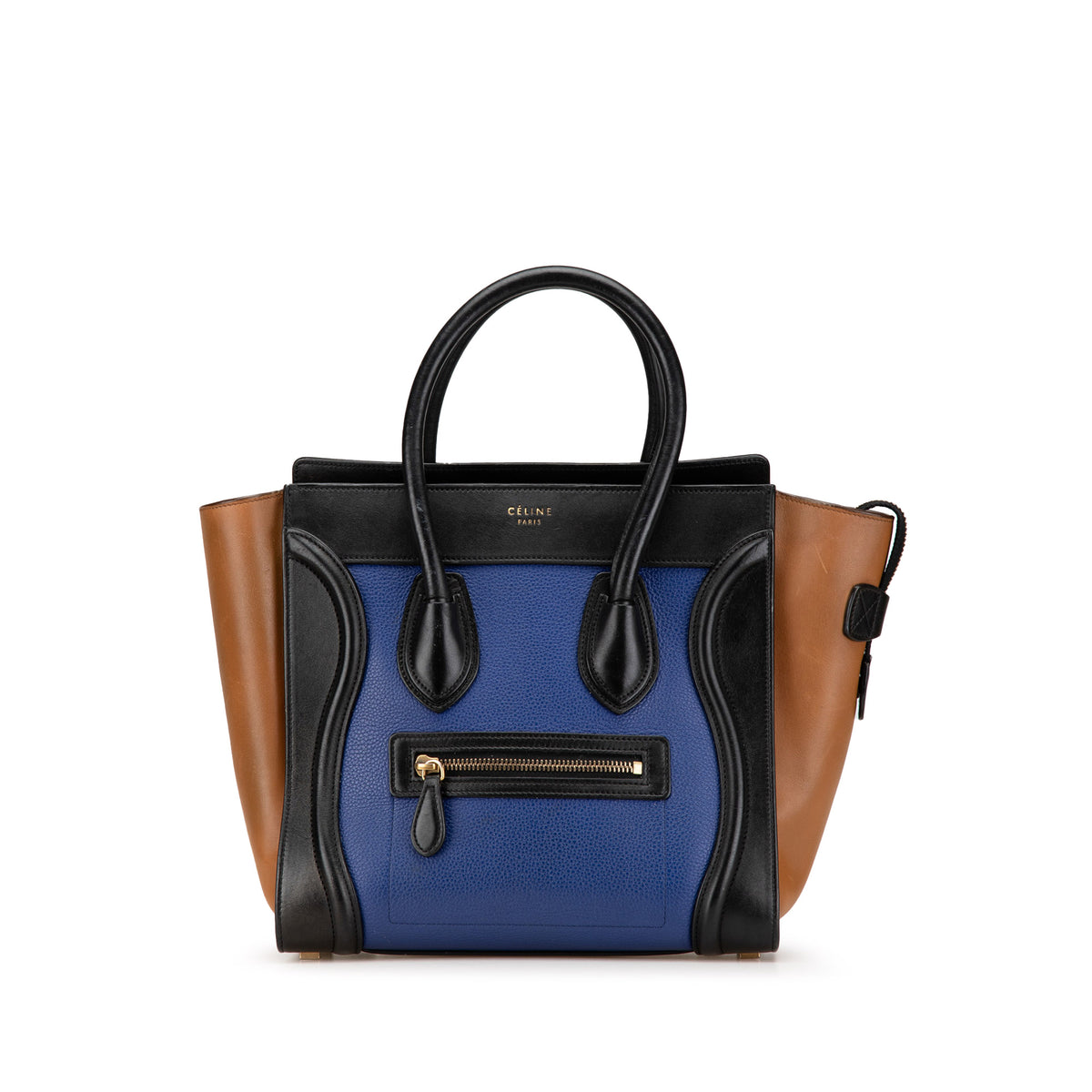Micro Tricolor Leather Luggage Tote