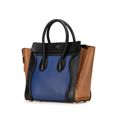 Micro Tricolor Leather Luggage Tote