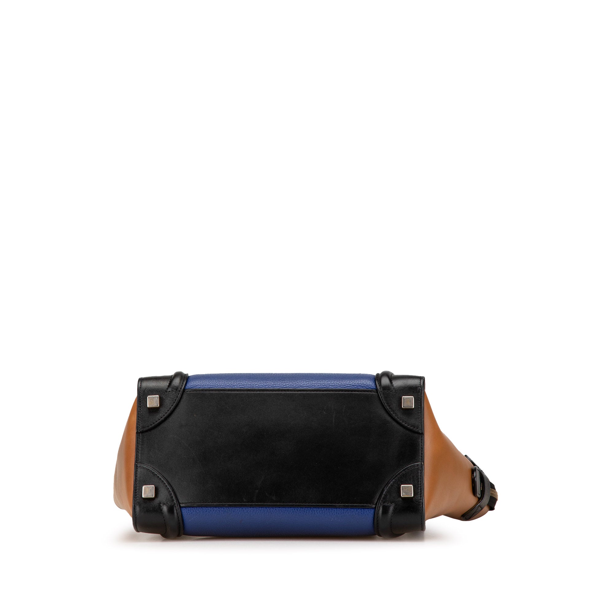 Micro Tricolor Leather Luggage Tote