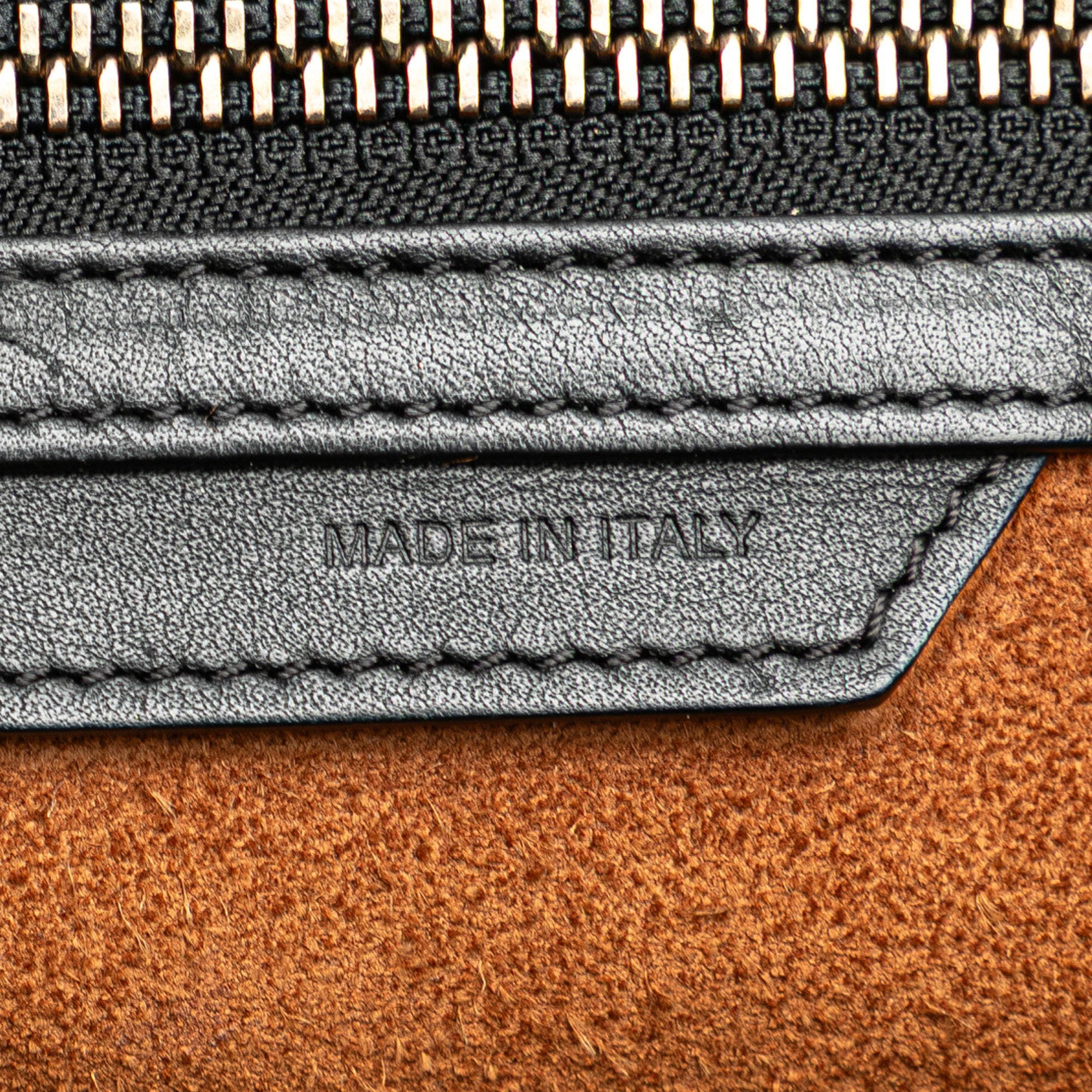 Micro Tricolor Leather Luggage Tote