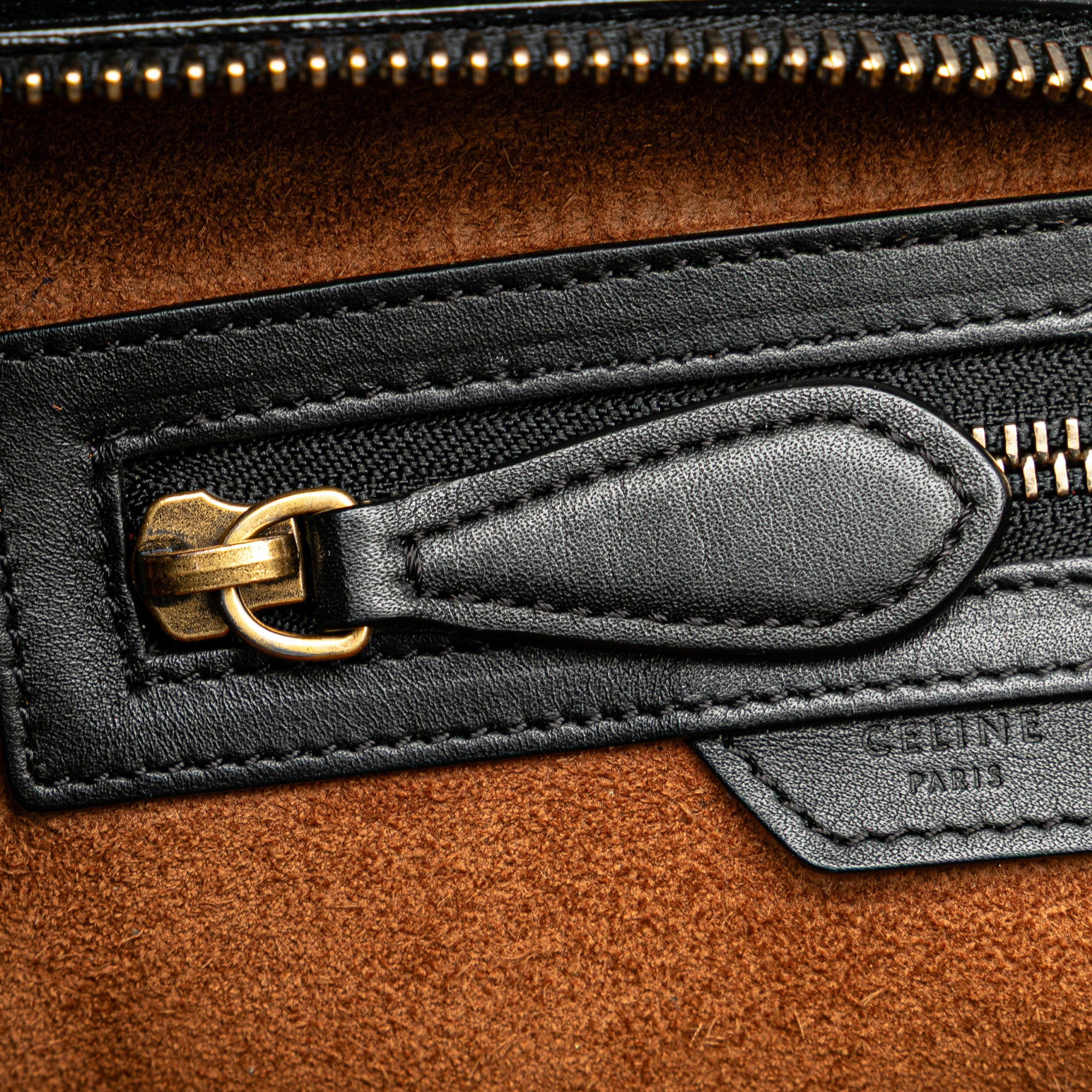 Micro Tricolor Leather Luggage Tote