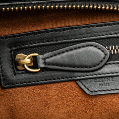 Micro Tricolor Leather Luggage Tote