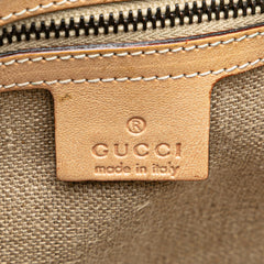 Woven Leather Bamboo Studded Hobo