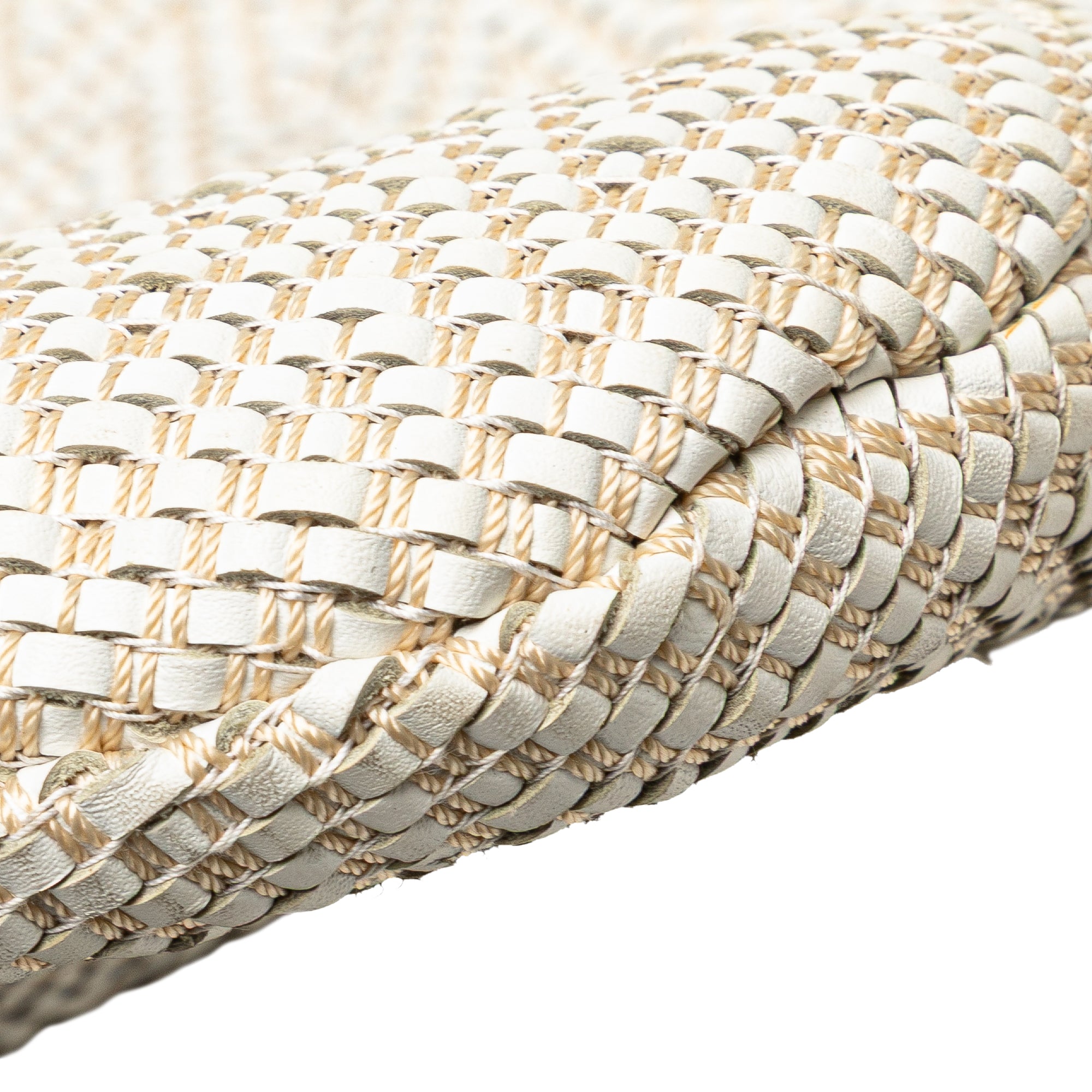 Woven Leather Bamboo Studded Hobo