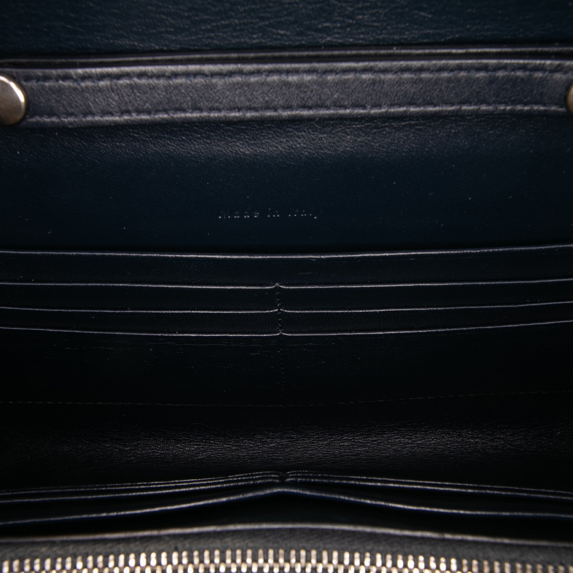 Bicolor Leather Pocket Envelope Wallet On Chain