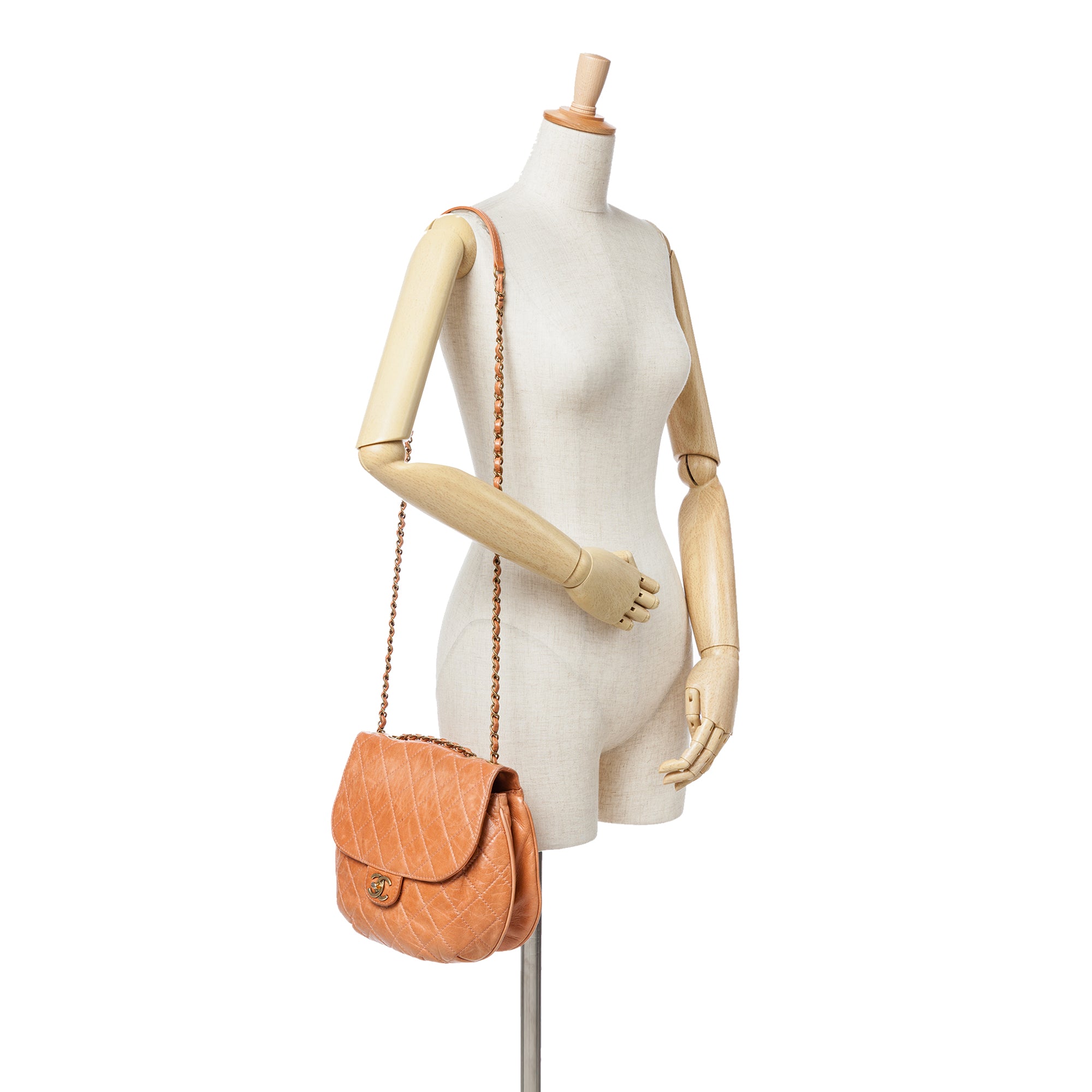 Medium Aged Calfskin Bubble CC Flap