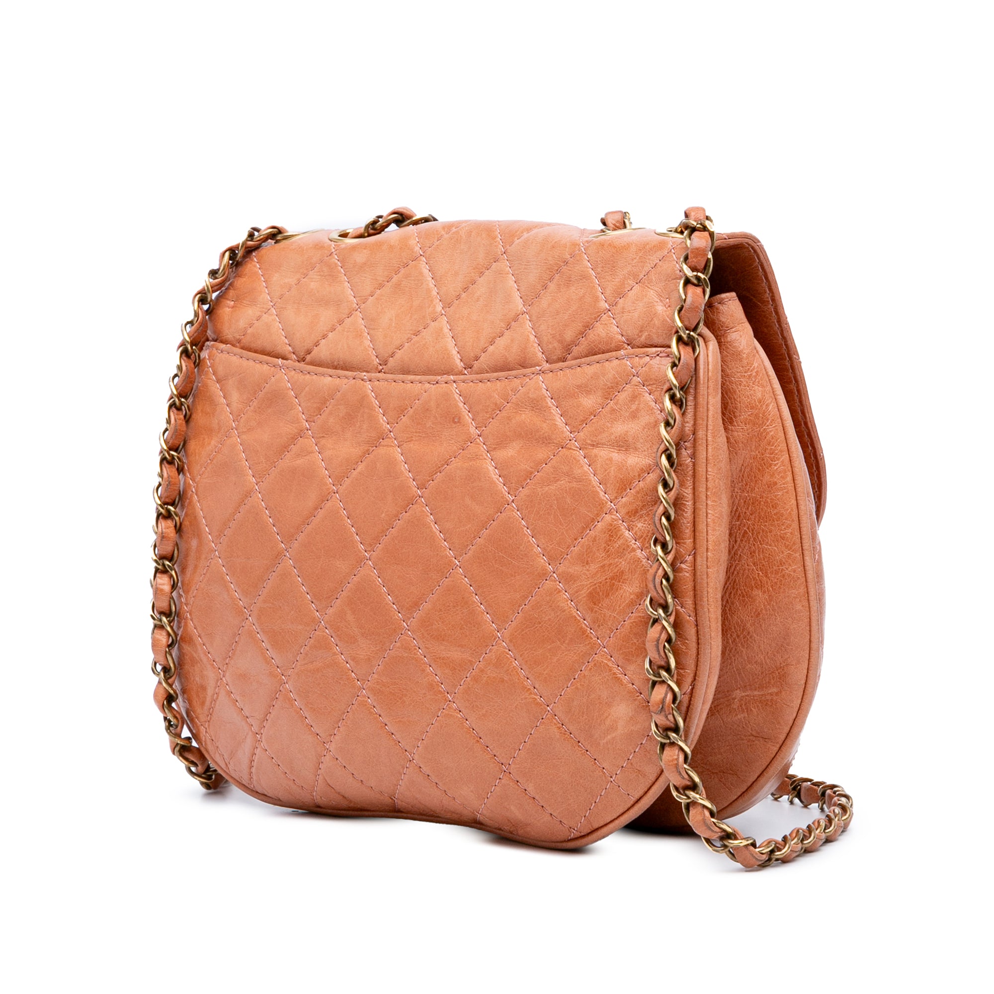 Medium Aged Calfskin Bubble CC Flap
