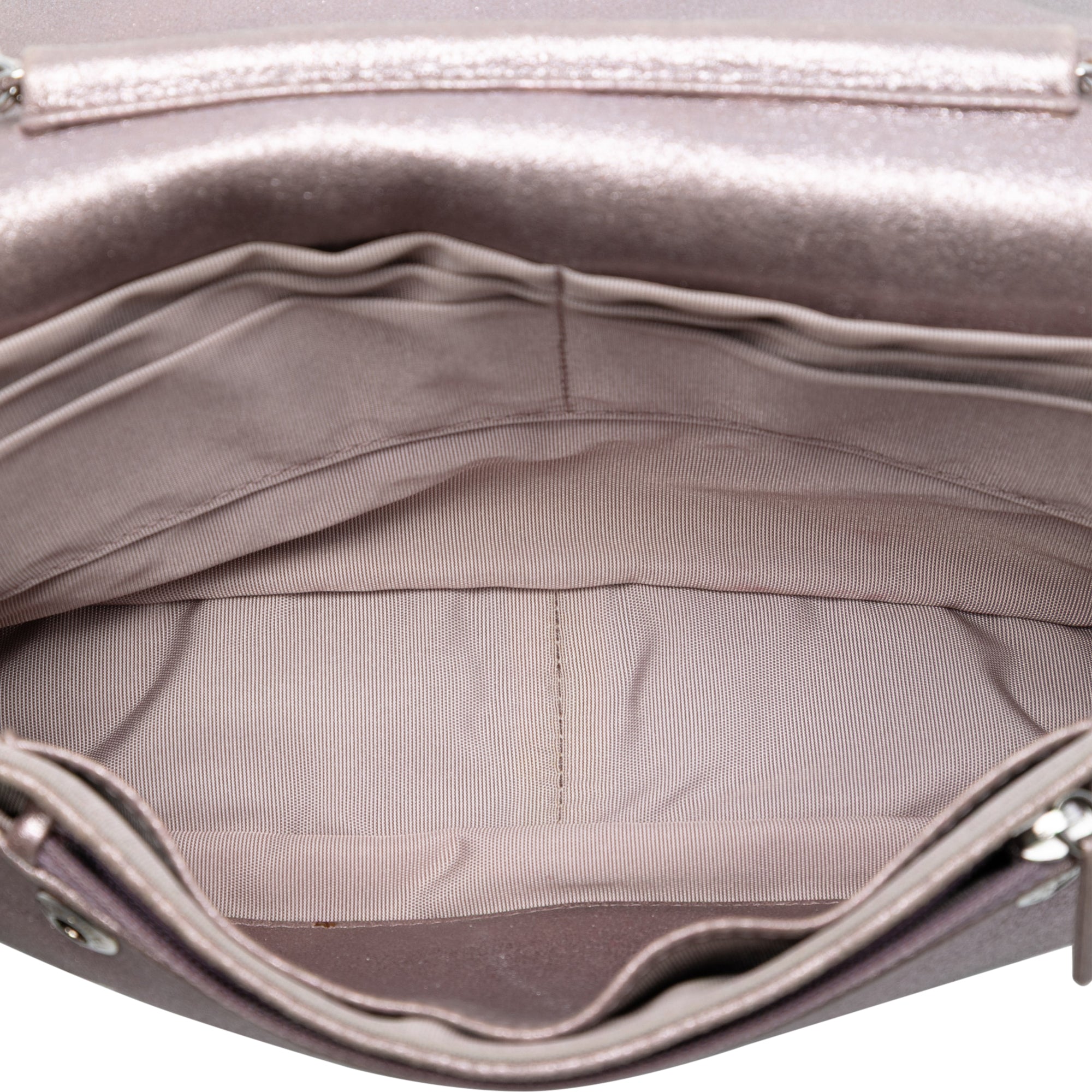 CC Quilted Metallic Lambskin Wallet On Chain