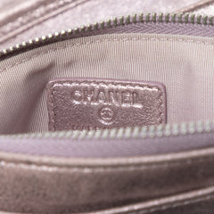 CC Quilted Metallic Lambskin Wallet On Chain