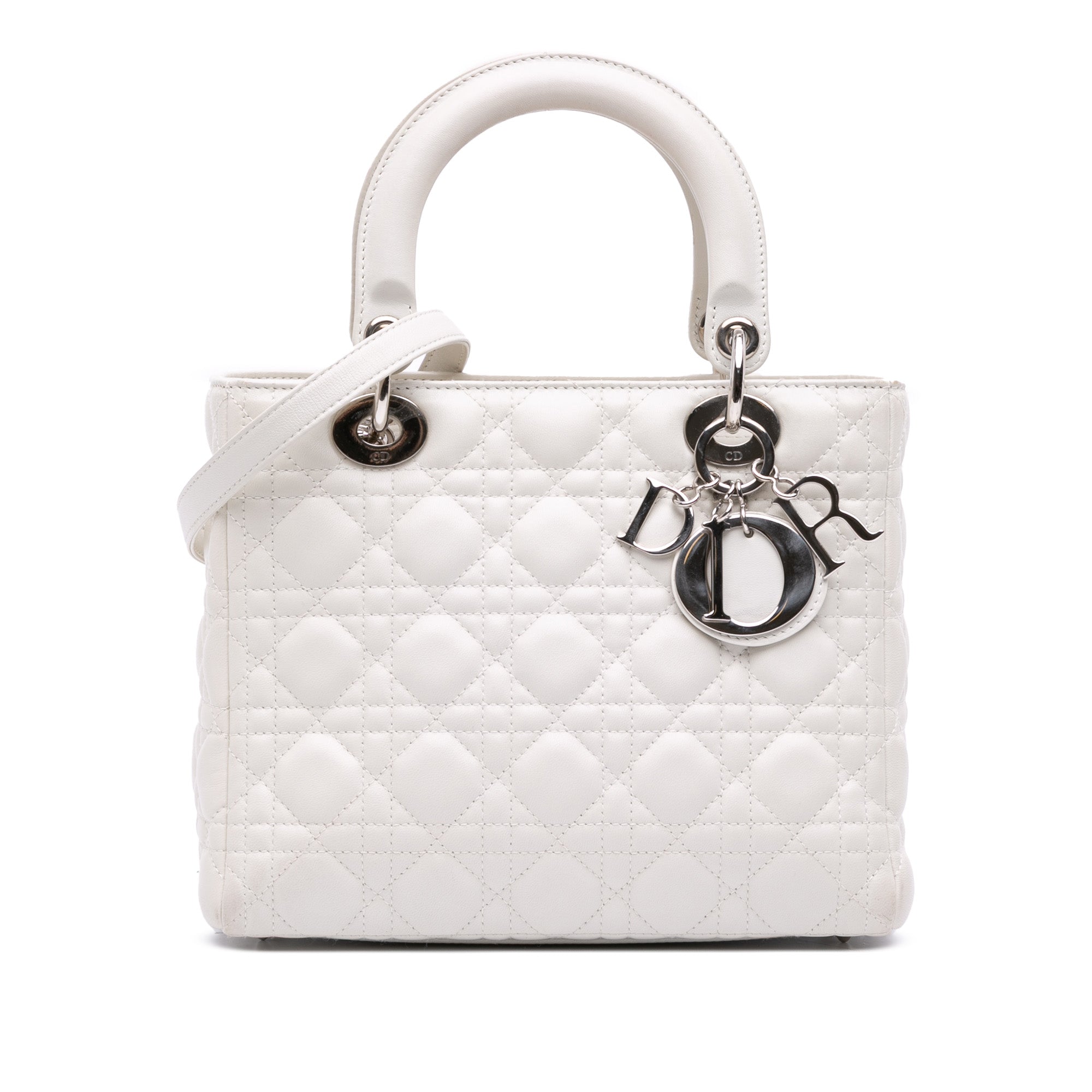Medium Lambskin Cannage Lady Dior