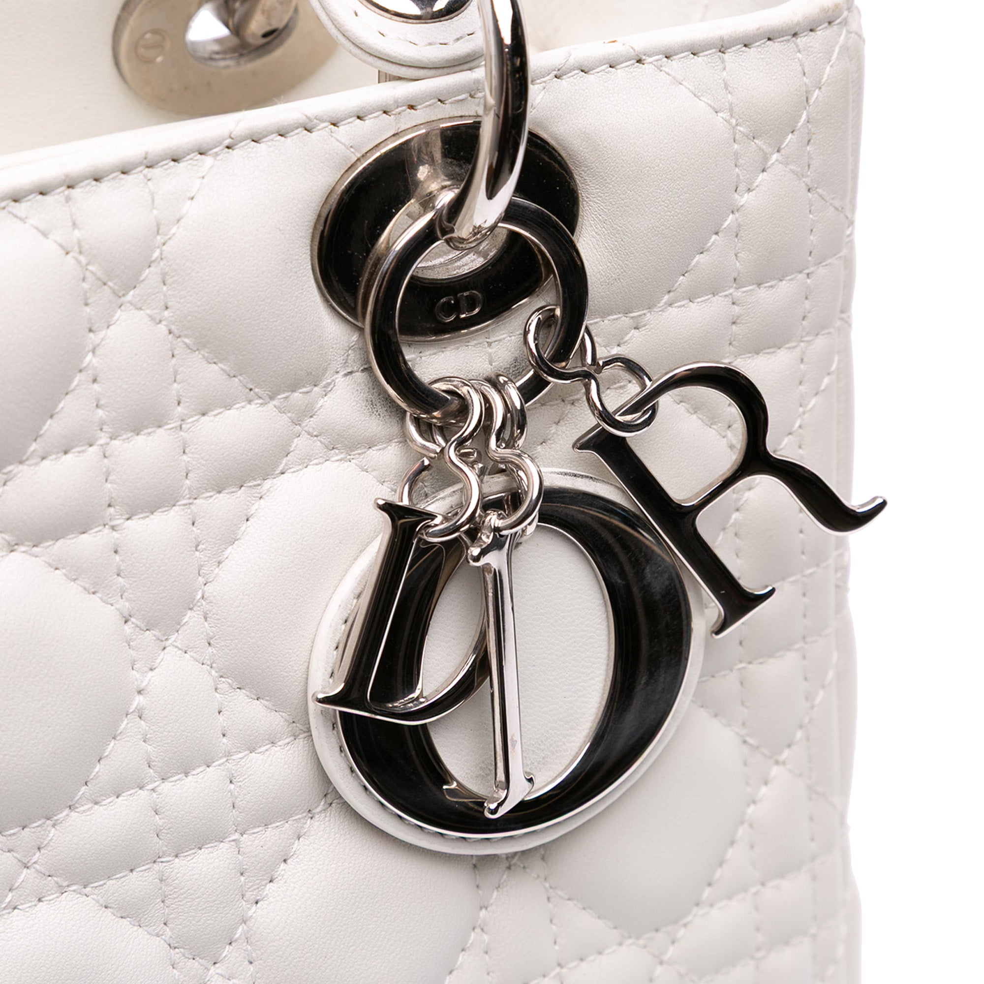 Medium Lambskin Cannage Lady Dior