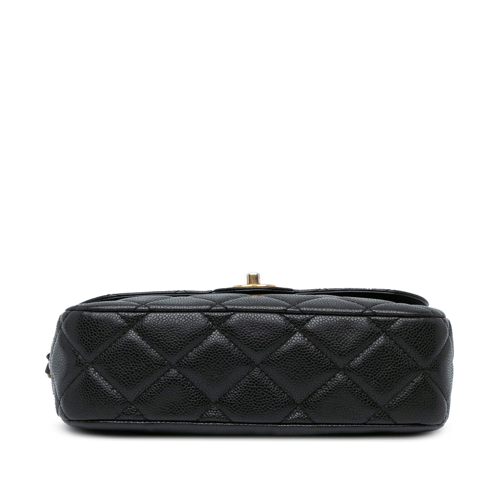 Quilted Caviar Single Flap