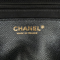 Quilted Caviar Single Flap